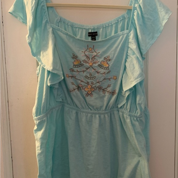 Lane Bryant Sleeveless Ruffle Strap Square Neck - Picture 4 of 6